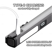 halpa Tasku-, kynä- yms. valot-Ladattavat kynätaskulamput työvalolla, kannettavat LED-taskulamput, kirkkaat taskulamput kotiin, autoon, hätätilanteisiin, C-tyypin laturilla, 6 valotilaa, LCD-näyttö