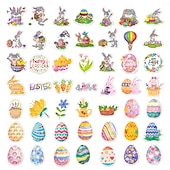 ieftine Jucării Noi-Easter Basket Stuffers 150 Piese (3 Seturi de 50) Autocolante de Paște Holografice Laser Rezistente la Apă pentru Decorațiuni de Cadouri de Sărbătoare Autocolante cu Ouă de Paște Transfrontaliere