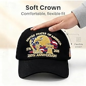 halpa Yhdysvaltojen 250-vuotisjuhla-Yhdysvaltojen 250-vuotisjuhlahattu, kalju kotka, kirjailtu isänmaallinen lippalakki, säädettävä retro-isänmaallinen lippalakki miehille ja naisille, puoliviisivuotisjuhla