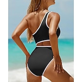 رخيصةأون راش غاردز ون بيس-نسائي ثوب السباحة لباس السباحة ون بيس لون سادة سريع جاف عالية المرونة بدون كم ملابس السباحة تزلج على الماء عطلة سباحة الصيف