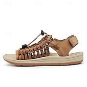 economico Infradito da Vacanza-sandali da uomo color cuoio con cinturini regolabili, traspiranti e comodi, ideali per attività estive all'aperto e vacanze