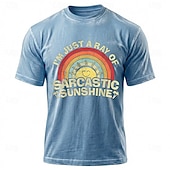  Καλοκαιρινές διακοπές, είμαι απλώς μια αχτίδα σαρκαστικού ήλιου, αστείο μπλουζάκι με ορυκτό πλύσιμο, vintage ρετρό, ουράνιο τόξο, ήλιος, μπλε, μείγμα βαμβακιού, κοντομάνικο γραφικό μπλουζάκι, ρούχα,