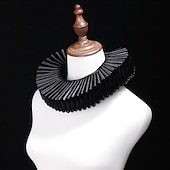 voordelige Accessoires en meer-Vintage Rococo Victoriaans Afneembare kraag Rucheskraag  Prinses Prins Heer Vriendelijke vrouw Geplooid Kostuum Uniseks Carnaval Renaissance beurs Volwassenen Meer Accessoires