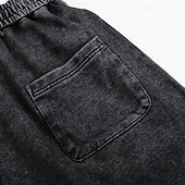 abordables pantalons décontractés-SoftFade™ Pantalons pour Hommes 100 % Coton Pantalons Amples Pantalons Décontractés Pantalons Lavés À L'Acide À Cordon Élastique Taille Droite Longueur Complète Quotidien Mode De Vacances Streetwear