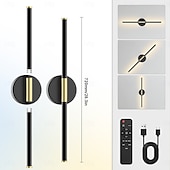 olcso Okos otthoni világítás-1/2 db kétfejes fali lámpa, vezeték nélküli mágneses LED-es olvasólámpa, szabályozható fényerejű újratölthető fali lámpa, állítható világítás hálószobába, nappaliba, fürdőszobába, tükörvilágítás,