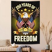 abordables Tapices de pared-Independence Day Tapestry Banners Blanket Flag 3D Bedroom Living Room Dorm Teens Room College Dorm Wall Porch Home Decor
