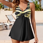 economico Surfing Tankinis &amp; Bikinis-Per donna Costume da bagno Tankini 2 pezzi Sfumatura Protezione UV Elastico Senza Maniche Costume da Bagno Costume da bagno Surf Immersione Nuoto Estate