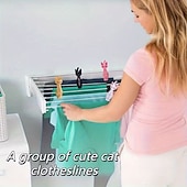 abordables Utensilios de cocina y gadgets-8 pinzas para la ropa con forma de gato, pinzas para almacenamiento de cocina, pinzas para papelería, pinzas para toallas de playa