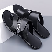 Χαμηλού Κόστους Σανδάλια Διακοπών-Ανδρικά λευκά σανδάλια από συνθετικό δέρμα, μαλακό πέλμα, μινιμαλιστικό μοντέρνο στυλ, άνετα καλοκαιρινά παπούτσια για casual και χαλαρή ένδυση