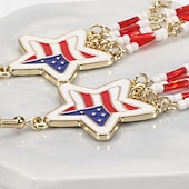 Χαμηλού Κόστους αξεσουάρ-250ή Επέτειος ΗΠΑ Σκουλαρίκια Αστείος Ενηλίκων Γυναικεία Ημέρα ανεξαρτησίας 4η Ιουλίου Πάρτι Επίδοση Ντύνομαι