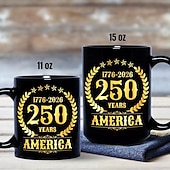 voordelige Mokken &amp; Bekers-Mok ter ere van het 250-jarig bestaan van de Verenigde Staten, patriottisch cadeau, keramische koffiemok ter gelegenheid van het 250-jarig jubileum, 1776-2026 Amerika 250, cadeau voor