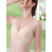 voordelige Tops-Dames Corrigerend ondergoed Modieus Sport Heldere kleur Kant Blote rug Dagelijks Huis Mouwloos V-hals Zwart Blozend Roze Bruin Beige Grijs Zomer Lente Herfst Winter Strak