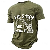 economico T-shirt Grafiche di Musica e Strumenti-Per uomo Gergo divertente Maglietta Manica Corta maglietta Stampa 3D Girocollo Camicia Moda Quotidiano Quotidiano Streetwear Blu Nero Verde Estate Primavera Abbigliamento S M L XL XXL XXXL