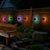 levne Venkovní nástěnná světla-2 ks venkovní solární vodotěsné kreativní duté válcové železné projekční nástěnné osvětlení, závěsné lucerny pro zahradu, dvůr, cestu, trávník, schodiště, krajinářské osvětlení, venkovní dekoraci