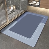 preiswerte Badezimmermatte-Kieselgur-saugfähige Badematte, rutschfeste Duschmatte, schnelltrocknende WC-Fußmatte für Badezimmer und Waschräume