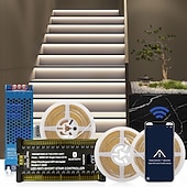 billiga Plug Strip Lights-Bluetooth-app intelligent rörelseutlöst LED-trappbelysningskit 12–32 st 4,1 fot kapbar COB-LED-remsa för inomhus-LED-trappbelysning utrustad med strömbrytare och kabel