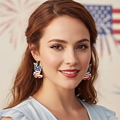  250e anniversaire des États-Unis Boucles d'oreilles Cosplay Adulte Femmes Jour de l'Indépendance / 4 Juillet 4 Juillet Soirée Performance Se déguiser