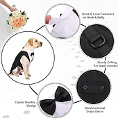 abordables Disfraces-Esmoquin clásico con pajarita para perro grande