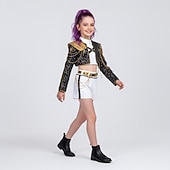 رخيصةأون ازياء البنات-مستوحى من الكيبوب مستوحى من المعبود الكوري محبوب الجماهير نجم البوب كوستيوم أزياء فنتازيا المعبود الافتراضي for للفتيات للأطفال عيد الرعب مهرجان أداء كوميك كون معرض الأنمي