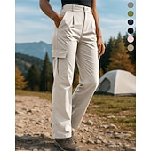 お買い得  ボトムス-女性用 カーゴパンツ ハイキング パンツ 春 秋 アウトドア レギュラー 防水 防風 パンツ ポケット ブラック ピンク スパンデックス キャンピング＆ハイキング ゴルフ ランニング S M L XL XXL