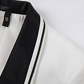 ieftine Costume de petrecere-A bărbaților Smoking Costume de petrecere Casual Afaceri Albastru piscină Negru Primăvară Costum Șap de rețea Petrecere Afacere Dungi Slim Fit Set 3 piese Un singur rând, un nasture