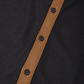  Férfi Ing Gofri ing Alkalmi ing Vintage ing Gombos póló Fekete Sötétkék Lóhere Szürke Hosszú ujj Texturált Hajtóka Hétköznapi Napi Színes Ruházat Divat Modern Laza elegáns