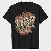  Patriotico T-shirt Maglietta grafica USA Retrò Vintage Patriotico Corte 1776-2026 per Unisex Adulti Stampa 3D  per Giorno dell'Indipendenza / 4 Luglio 4 Luglio