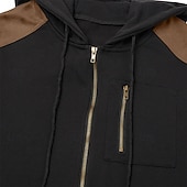  Férfi Teljes cipzáros kapucnis Taktikai kapucnis pulóver Fekete Sötétkék Kapucni Sima Cipzár Hétköznapi Napi Sport & Szabadtéri Poliészter Utcai sikk Menő Sportruházat Ősz Tavasz & Ősz Ruházat Pulcsik