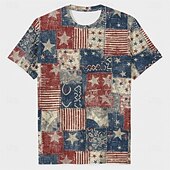  Patriotisch T-Shirt Grafisches T-Stück USA Retro Vintage Patriotisch T-Shirt Ärmel 1776–2026 für Unisex Erwachsene 3D-Druck  für Unabhängigkeitstag / 4. Juli 4. Juli