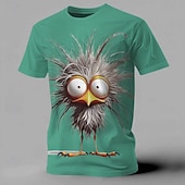  Homens Animal Engraçado Camiseta Manga Curta Camiseta Impressão 3D Gola Redonda Camisa Exagerado Designer Festa Feriado Azul Preto Amarelo Verão Primavera Roupa S M L XL XXL XXXL