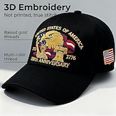 halpa Yhdysvaltojen 250-vuotisjuhla-Yhdysvaltojen 250-vuotisjuhlahattu, kalju kotka, kirjailtu isänmaallinen lippalakki, säädettävä retro-isänmaallinen lippalakki miehille ja naisille, puoliviisivuotisjuhla