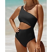 رخيصةأون راش غاردز ون بيس-نسائي ثوب السباحة لباس السباحة ون بيس لون سادة سريع جاف عالية المرونة بدون كم ملابس السباحة تزلج على الماء عطلة سباحة الصيف