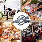 billiga öppnare-burköppnare, multifunktionell burköppnare för svaga händer, burköppnare med lock i rostfritt stål, ölflasköppnare för seniorer med artrit