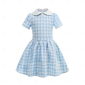 economico Vestiti-Anni 1950 Retrò Vintage Midi Abito Swing Vestito Svasato Maniche corte Aderente &amp; Svasato Altalena a dondolo Costume Ragazze Giornata universale dell'infanzia Mascherata Vacanza Abbigliamento