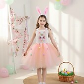 preiswerte Tierkostüm-Tutu Robe Prinzessin Tier Osterhase Kleider Lustig Kinder Mädchen Kindertag Ostern Karneval Party Verkleiden