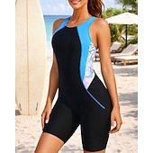 halpa One Pieces Rash Guards-Naisten Ihottumissuoja Uimapuku One Pieces Värien estäminen UV suoja Elastinen Hihaton Uima-asut Uimapuku Lainelautailu Sukellus Uinti Kesä