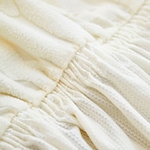 voordelige Sofadoek-Sokkenhoes van elastische jacquardstof met rokzoom, geschikt voor L-vormige banken, hoekbeschermer voor woonkamerbanken, antislip, wasbaar en stofwerend. Geschikt voor 1, 2, 3 of 4 zitplaatsen.