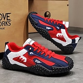 economico Sneakers Casual-scarpe da ginnastica sportive bianche e blu da uomo, pannelli in rete traspirante, suola ammortizzata, stile sportivo casual per camminare e viaggiare