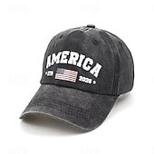 baratos Acessórios-Boné de Baseball Estátua da Liberdade Bandeira americana Sino da Liberdade Retro Vintage Herança Patriótico 1776-2026 para Unisexo Adulto Lavagem com ácido  para Dia da Independência 4 de julho Ao ar