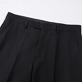 ieftine Costume de petrecere-A bărbaților Smoking Costume de petrecere Casual Afaceri Albastru piscină Negru Primăvară Costum Șap de rețea Petrecere Afacere Dungi Slim Fit Set 3 piese Un singur rând, un nasture