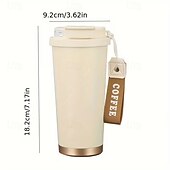 levne Sklenice-Izolovaný hrnek z nerezové oceli s vložkou z nerezové oceli 316, hrnek na kávu s dvojím použitím, velkokapacitní cestovní hrnek s brčkem, přenosný hrnek na kávu