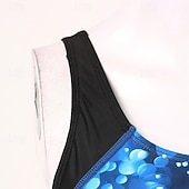 billiga One Pieces Rash Guards-Dam Baddräkt Baddräkter One Pieces Lutning UV-skydd Elastisk Ärmlös Badkläder Baddräkt Surfing Dykning Simmning Sommar