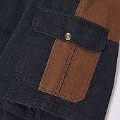 economico Classico-Per uomo Pantaloncini cargo Pantaloncini da esterno Pantaloncini casual Pantaloncini da Escursionismo Patchwork Multi-tasche Gamba Dritta Blocco di colori Tinta unita Indossabile Traspirante Corto