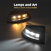 voordelige Pathway Lights &amp; Lanterns-4 stuks buitenverlichting op zonne-energie, waterdichte led-trapverlichting, driehoekige waaiervormige terrasverlichting voor tuin, erf, pad, schutting, patio, landschapsverlichting, op zonne-energie