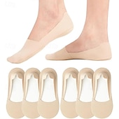 cheap Heating &amp; Cooling-6 Pair Thin No Show Socks Womens Nylon Non Slip Low Cut Invisible Liner Footies Thin Silk Socks for Flats Loafers Lightweight