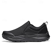 voordelige Slip-On Casual Schoenen-Grijze instapschoenen voor heren, lichtgewicht en ademend gebreid bovenwerk, comfortabele zool met demping, moderne casual stijl voor dagelijks gebruik en reizen.