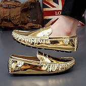 economico Mocassini casual-Per uomo Casual Quotidiano Pelle PU Confortevole Mocassino Rosso marrone Nero Bianco