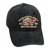 billige Tilbehør-Baseballcapen Frihetsgudinnen Amerikansk flagg Frihetsklokken Retro / vintage Arv Patriotisk 1776–2026 til Unisex Voksne Broderi for Uavhengighetsdag 4. juli utendørs Fritid / hverdag Parade