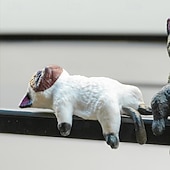 economico Sculture-10 mini statuette da scrivania a forma di gatto, simpatici compagni di gatti dei cartoni animati, mini accessori per interni auto a forma di gatto, decorazioni per cruscotto auto, divertenti