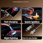 お買い得  充電ケーブル-240W 4-in-1フラッシュライト点火マルチ機能データケーブル2パックApple 17 Proファーウェイシャオミ3.94フィート対応